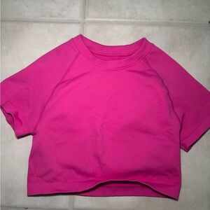 Vibrant Pink Cropped T-Shirt